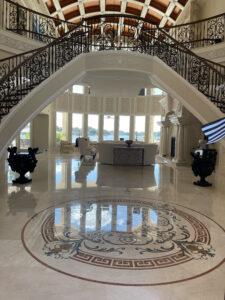 Margarella-Italian-Artisan-Stunning-Crema-Marfil-Flooring-with-an-Exotic-Circular-Floor-Medallion-Renato-Margarella